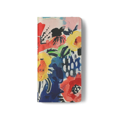Abstract Flora Vegan Leather Flip Case