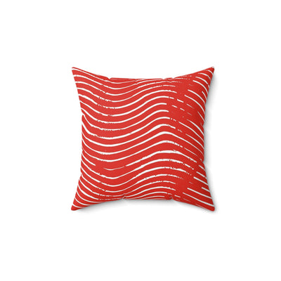 Scarlet Tide Square Throw Pillow