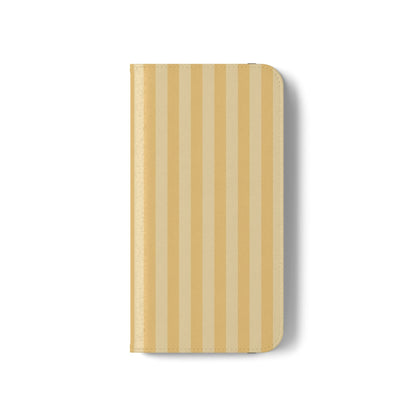 Buttercup Stripe Vegan Leather Flip Case