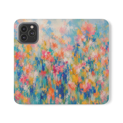 Chromatic Meadow Vegan Leather Flip Case