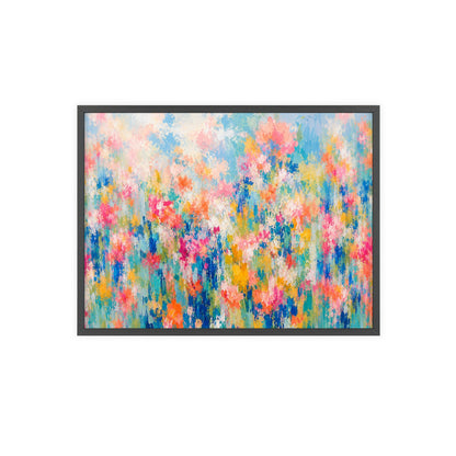 Chromatic Meadow Wood Framed Posters