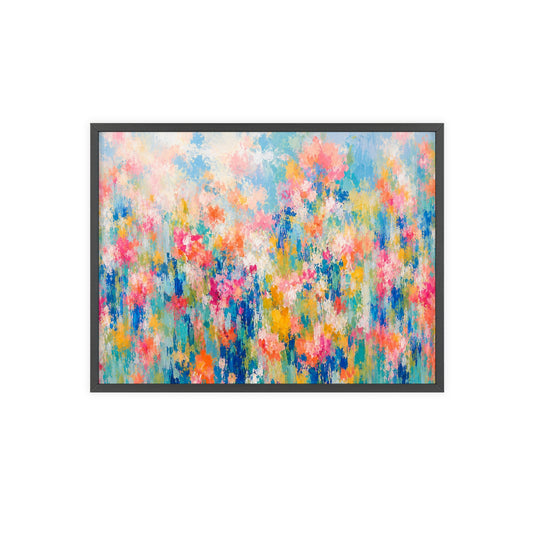 Chromatic Meadow Wood Framed Posters