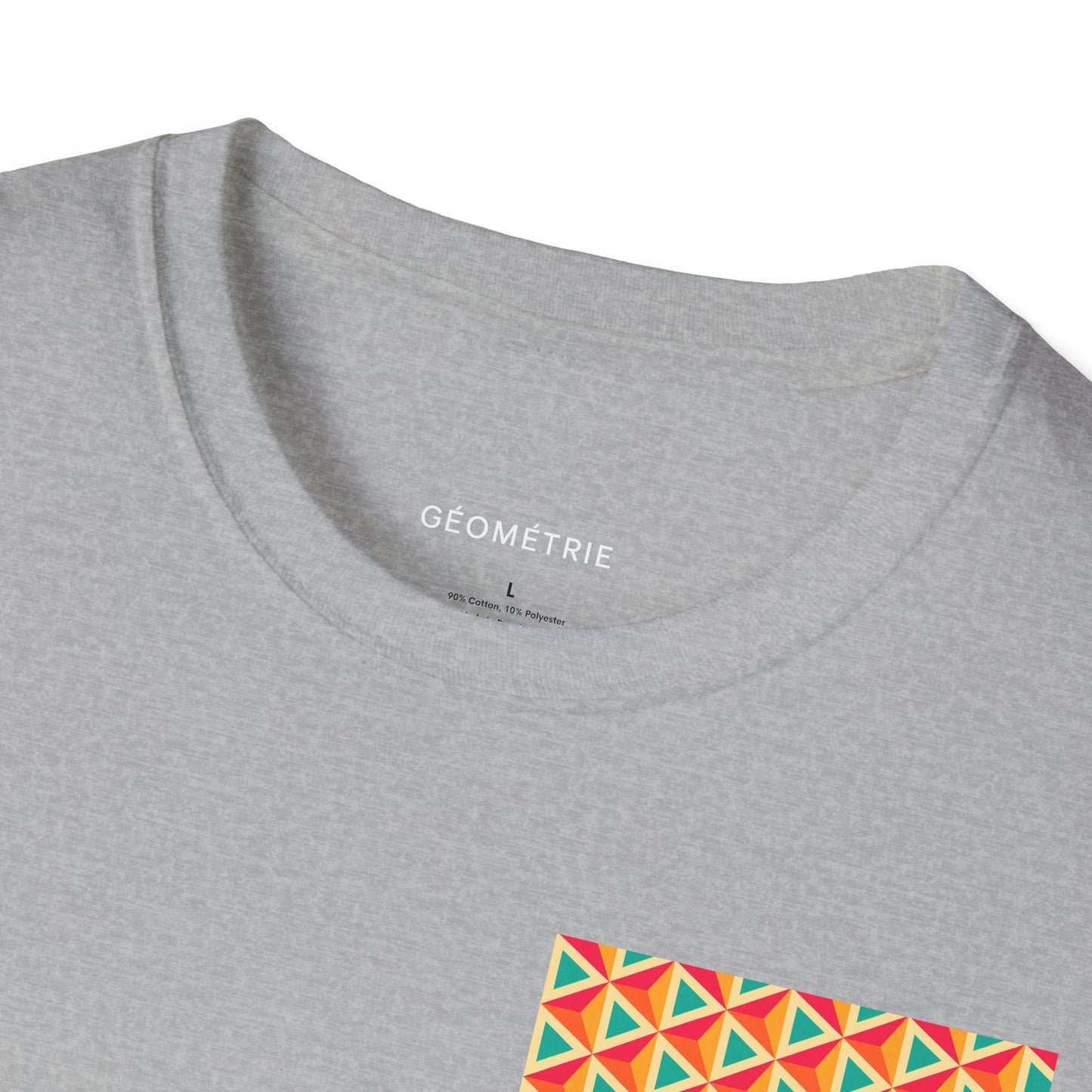 Geometric Pattern Unisex Softstyle T-Shirt, Casual Tee, Gift for Him/Her, Summer Wear, Trendy Streetwear, Cool Graphic Tee