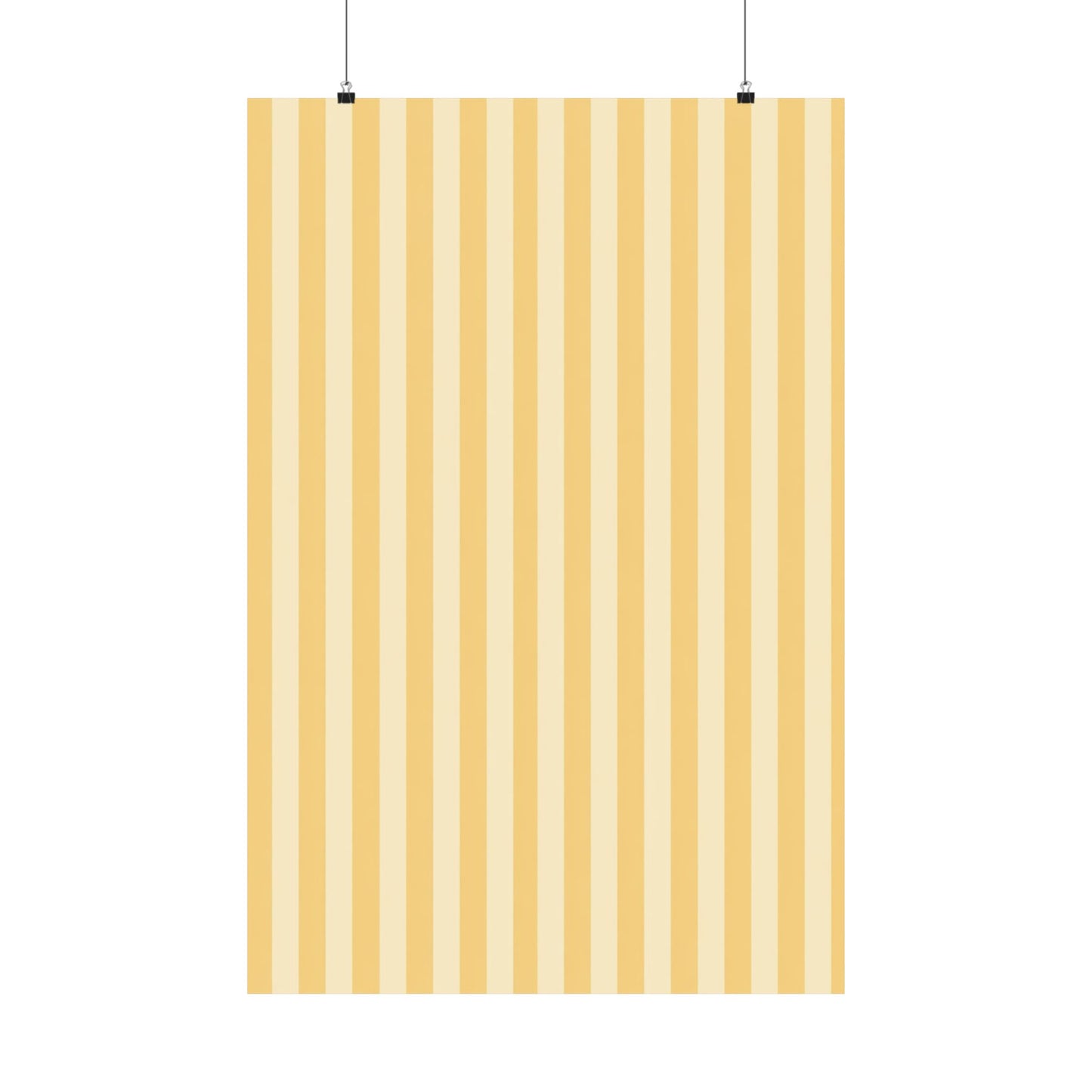 Buttercup Stripe Art Poster