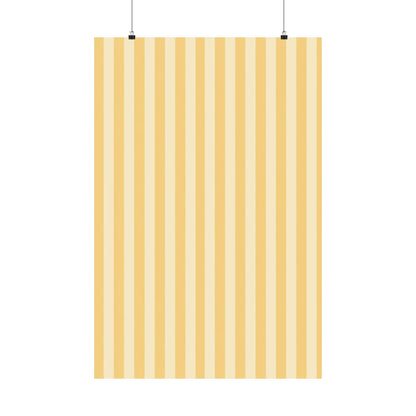 Buttercup Stripe Art Poster