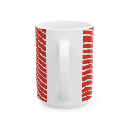 Scarlet Tide Ceramic Mug