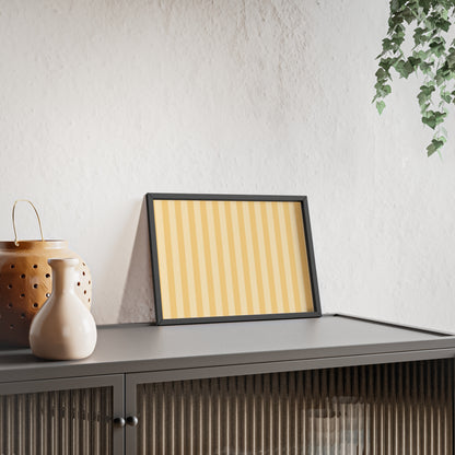 Buttercup Stripe Wood Framed Posters
