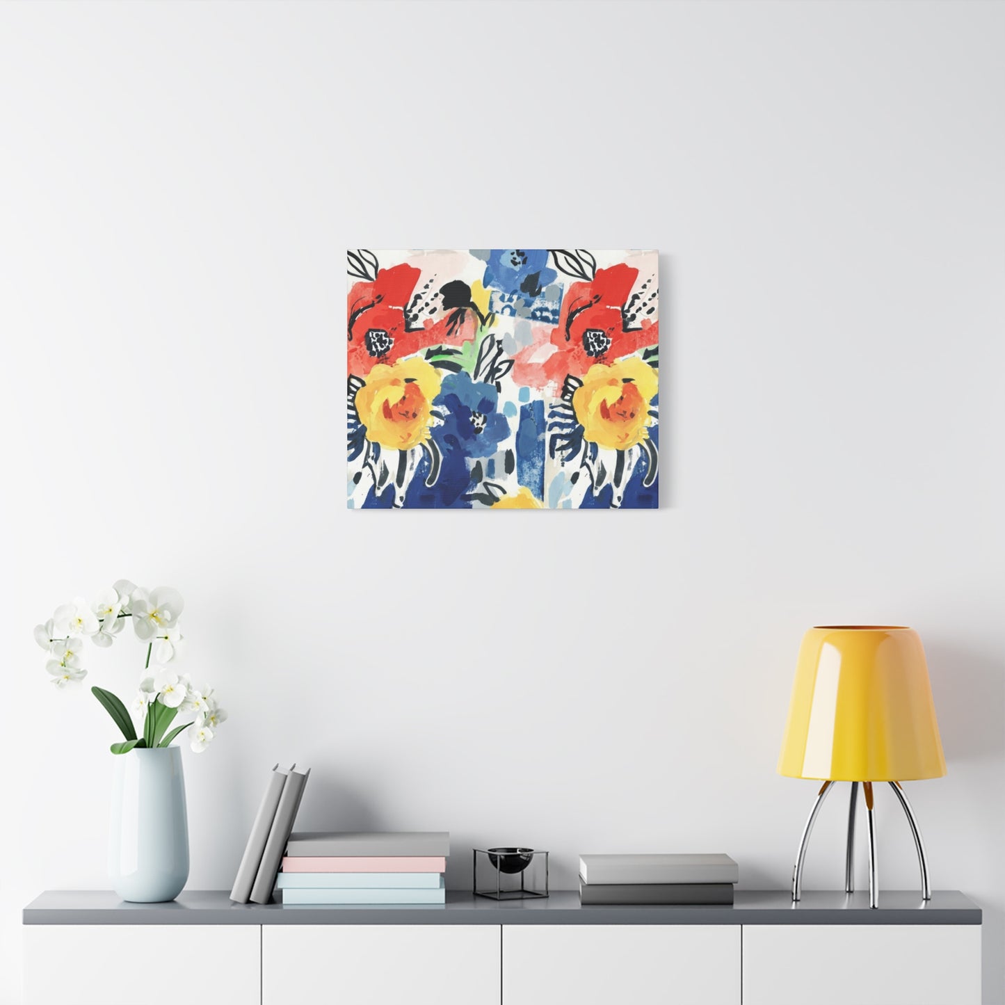 Abstract Flora Stretched Canvas Wall Art