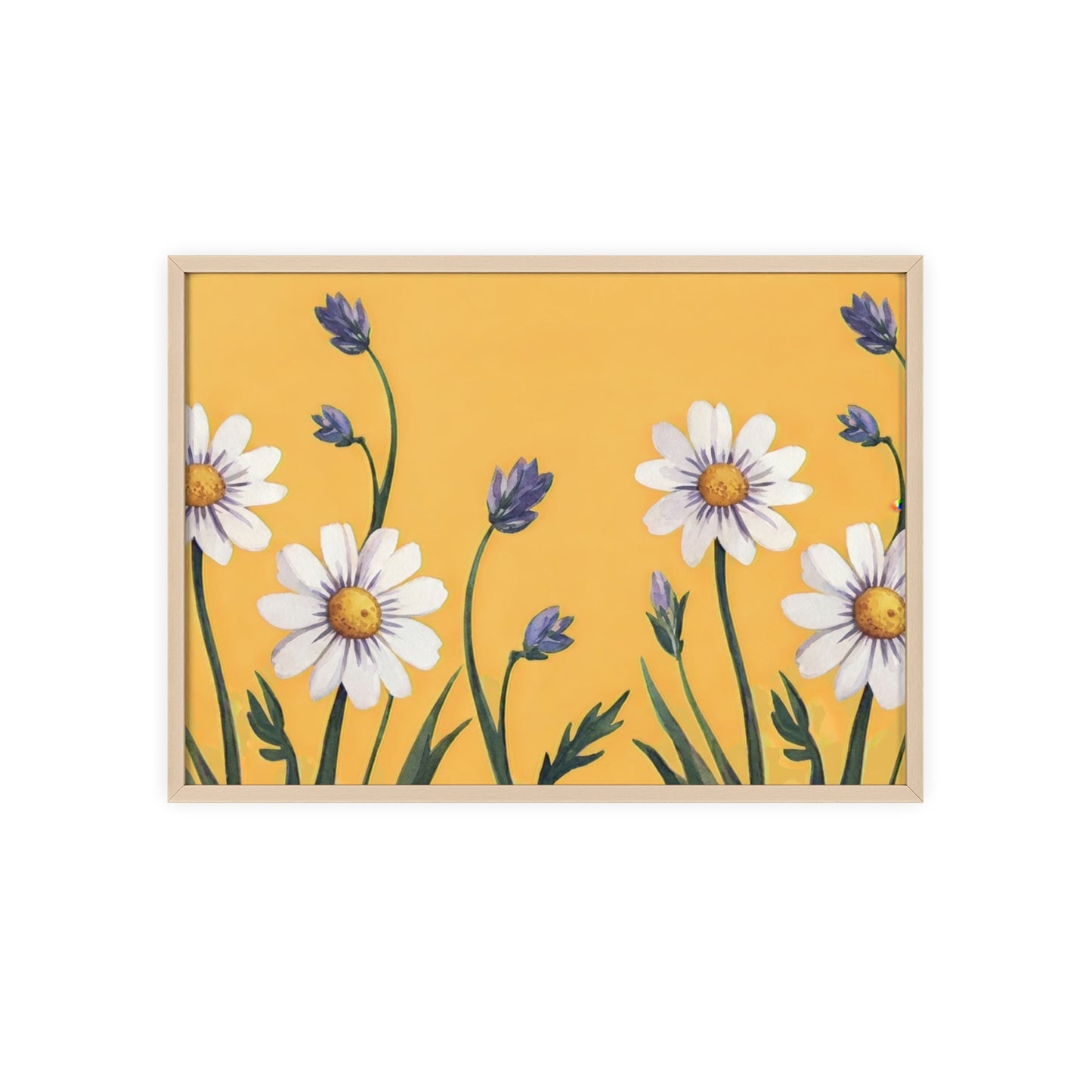 Spring Daisies Wood Framed Posters