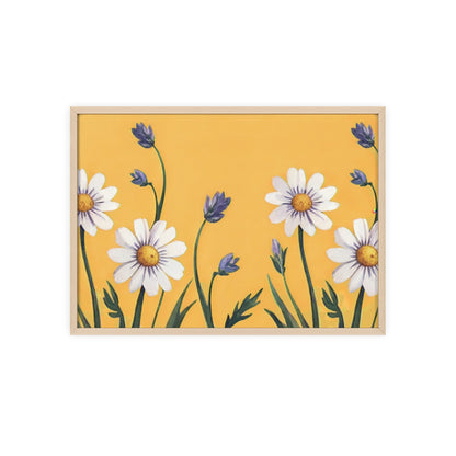 Spring Daisies Wood Framed Posters