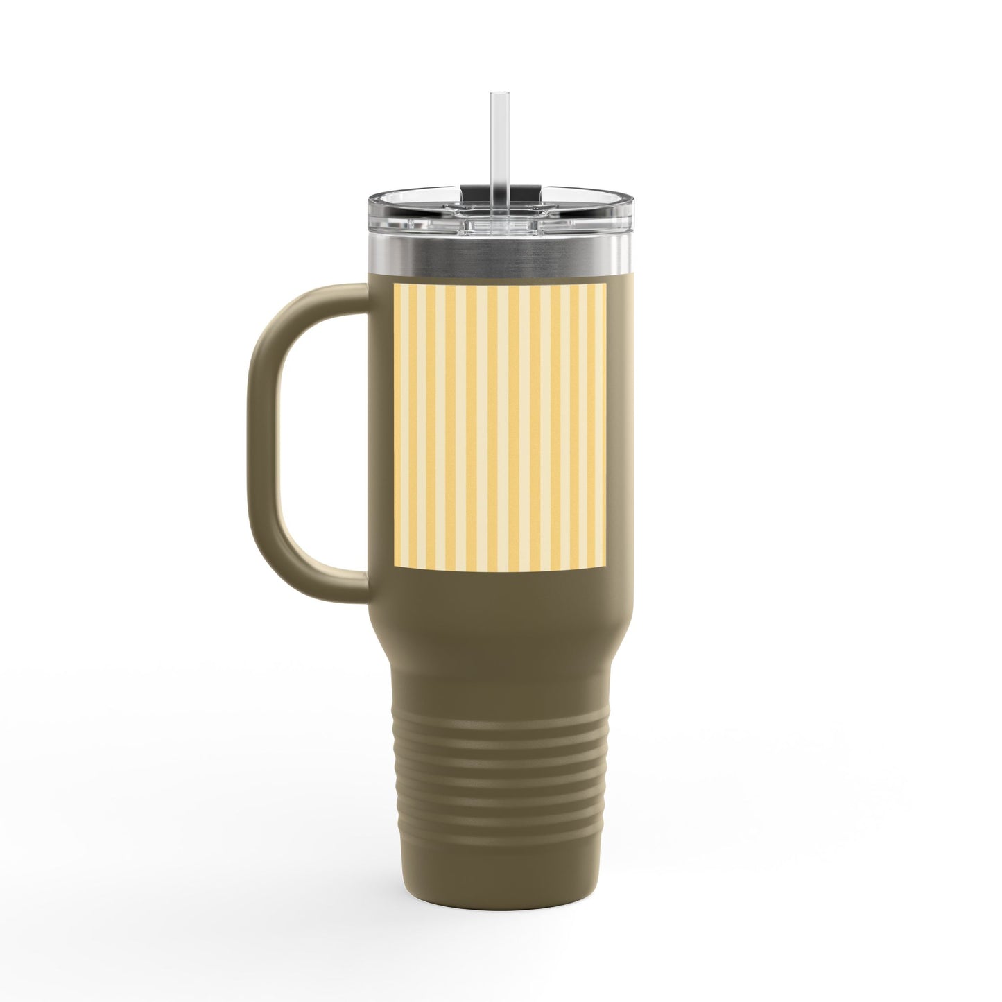 Buttercup Stripe 40oz Insulated Travel Mug