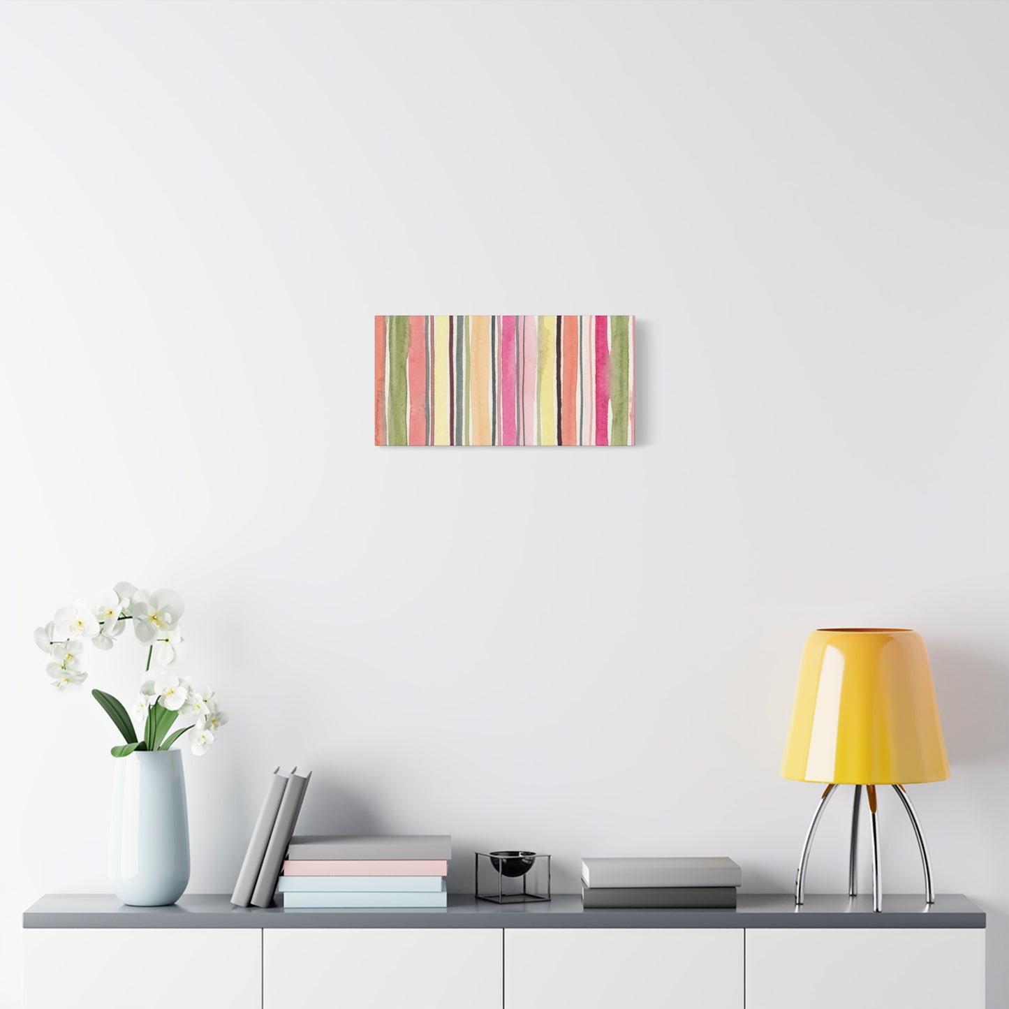 Summer Stripe Stretched Canvas Wall Art