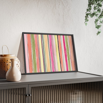 Summer Stripe Wood Framed Posters