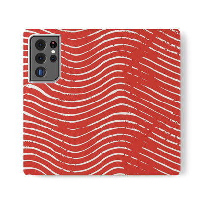 Scarlet Tide Vegan Leather Flip Case