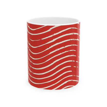 Scarlet Tide Ceramic Mug