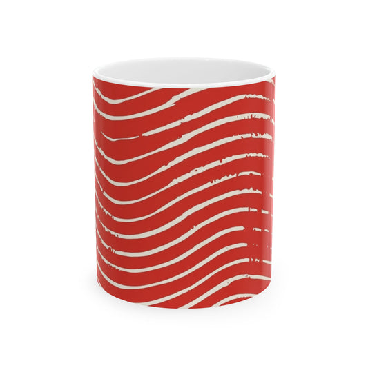 Scarlet Tide Ceramic Mug