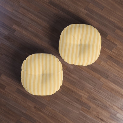 Buttercup Stripe Tufted Floor Pillow