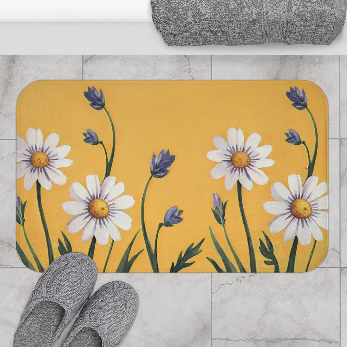 Spring Daisies Bath Mat