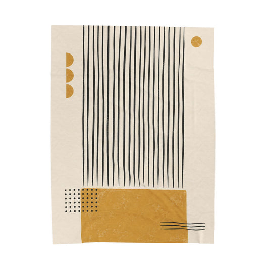 Ochre Cadence Velveteen Plush Blanket
