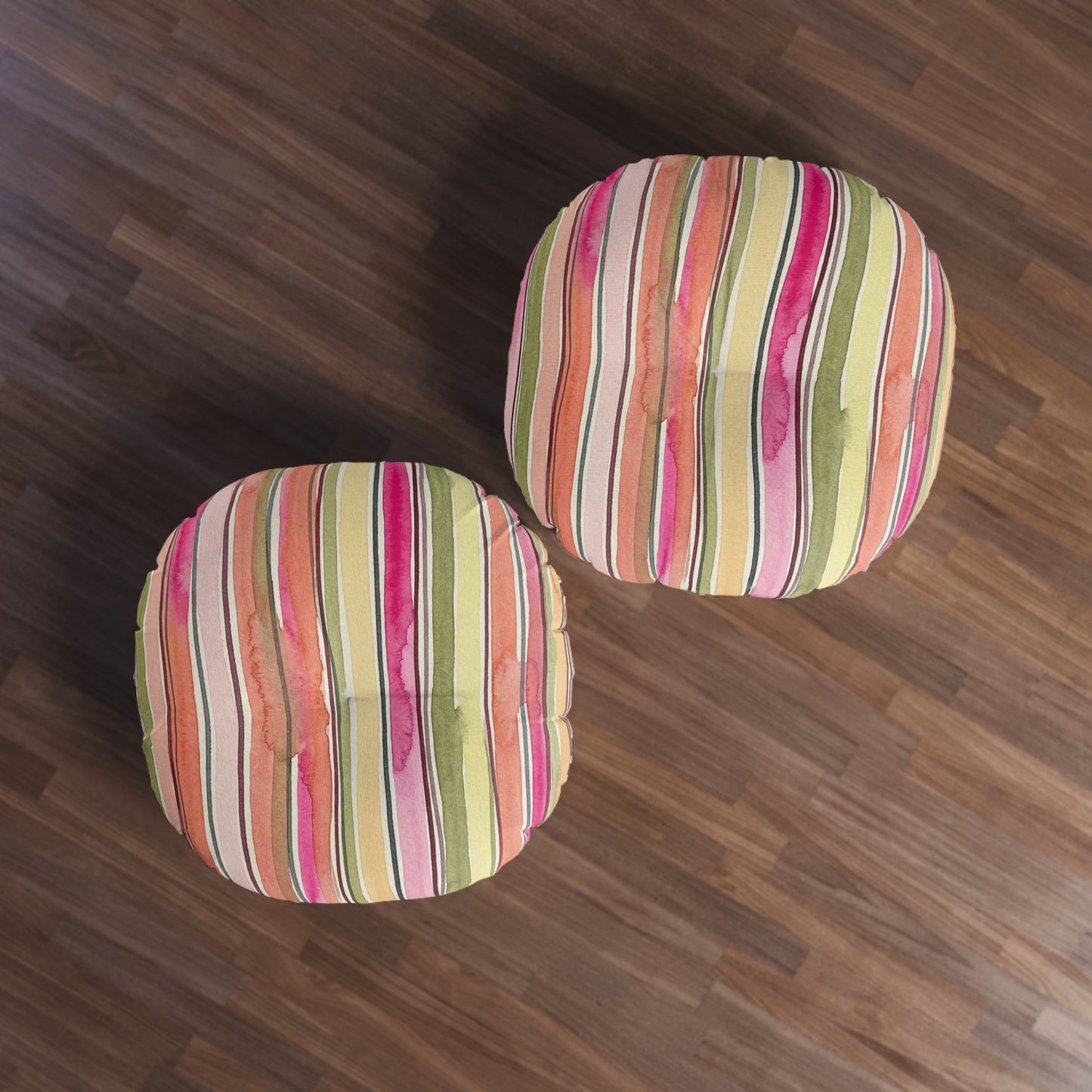 Summer Stripe Tufted Floor Pillow