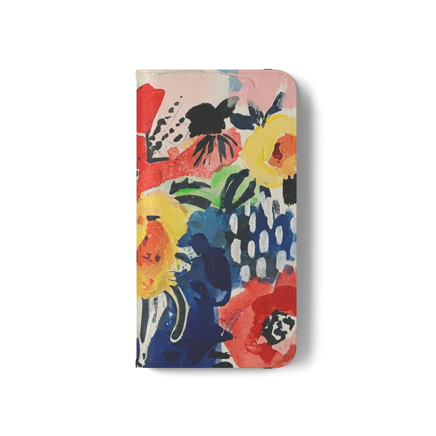 Abstract Flora Vegan Leather Flip Case