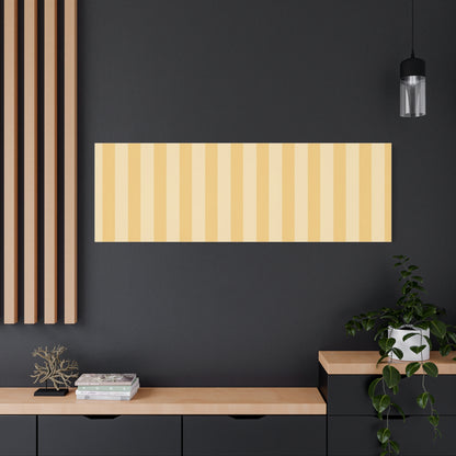Buttercup Stripe Stretched Canvas Wall Art