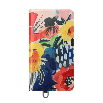 Abstract Flora Vegan Leather Flip Case