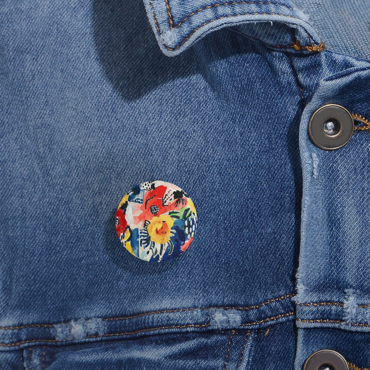 Abstract Flora Round Pins