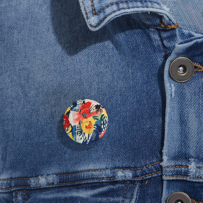 Abstract Flora Round Pins