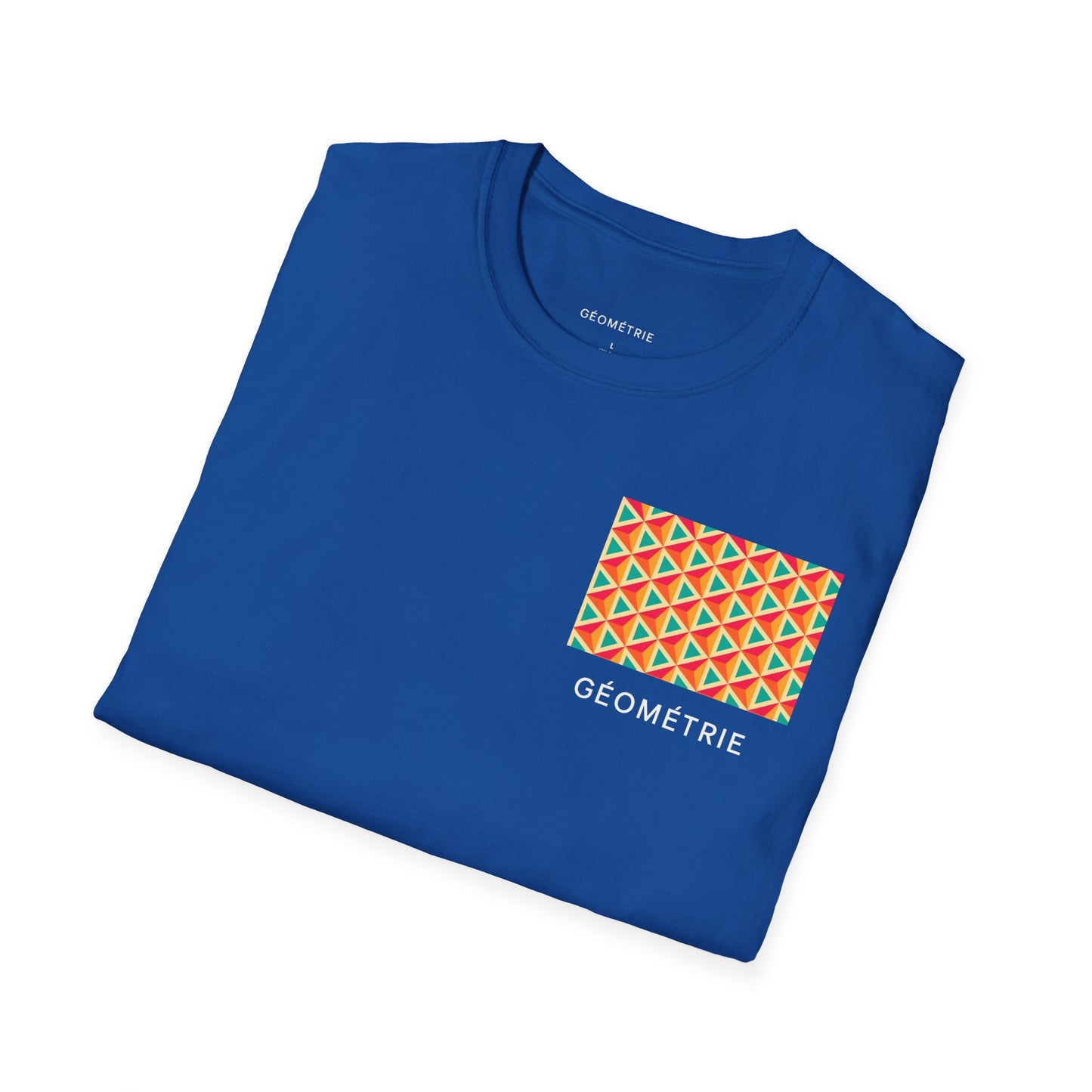 Geometric Pattern Unisex Softstyle T-Shirt, Casual Tee, Gift for Him/Her, Summer Wear, Trendy Streetwear, Cool Graphic Tee