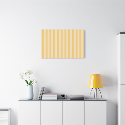 Buttercup Stripe Stretched Canvas Wall Art