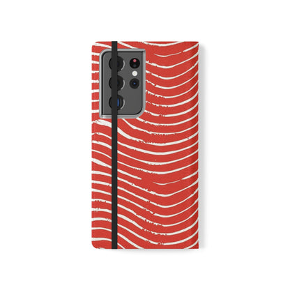 Scarlet Tide Vegan Leather Flip Case