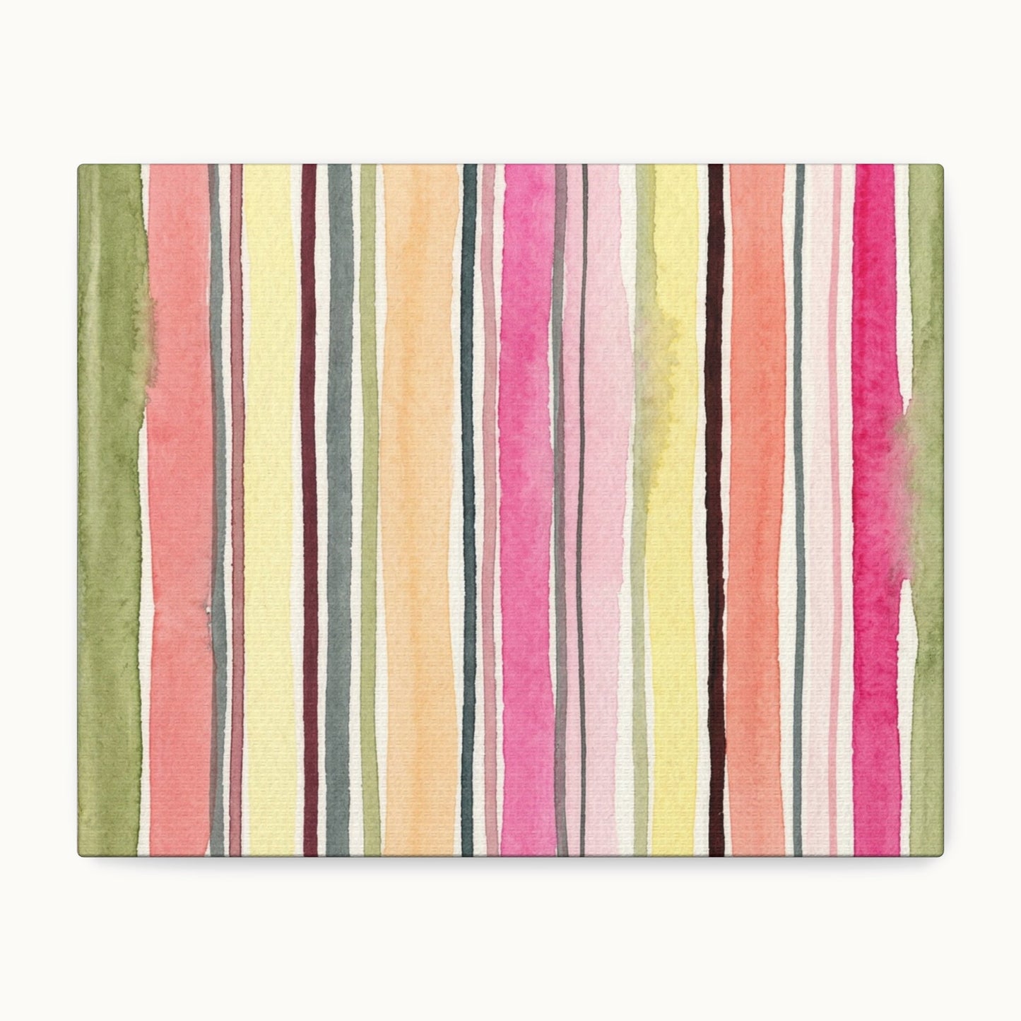 Summer Stripe Stretched Canvas Wall Art