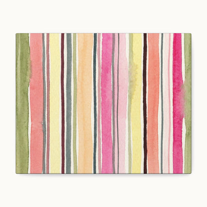 Summer Stripe Stretched Canvas Wall Art