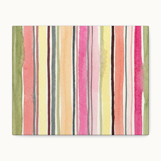 Summer Stripe Stretched Canvas Wall Art