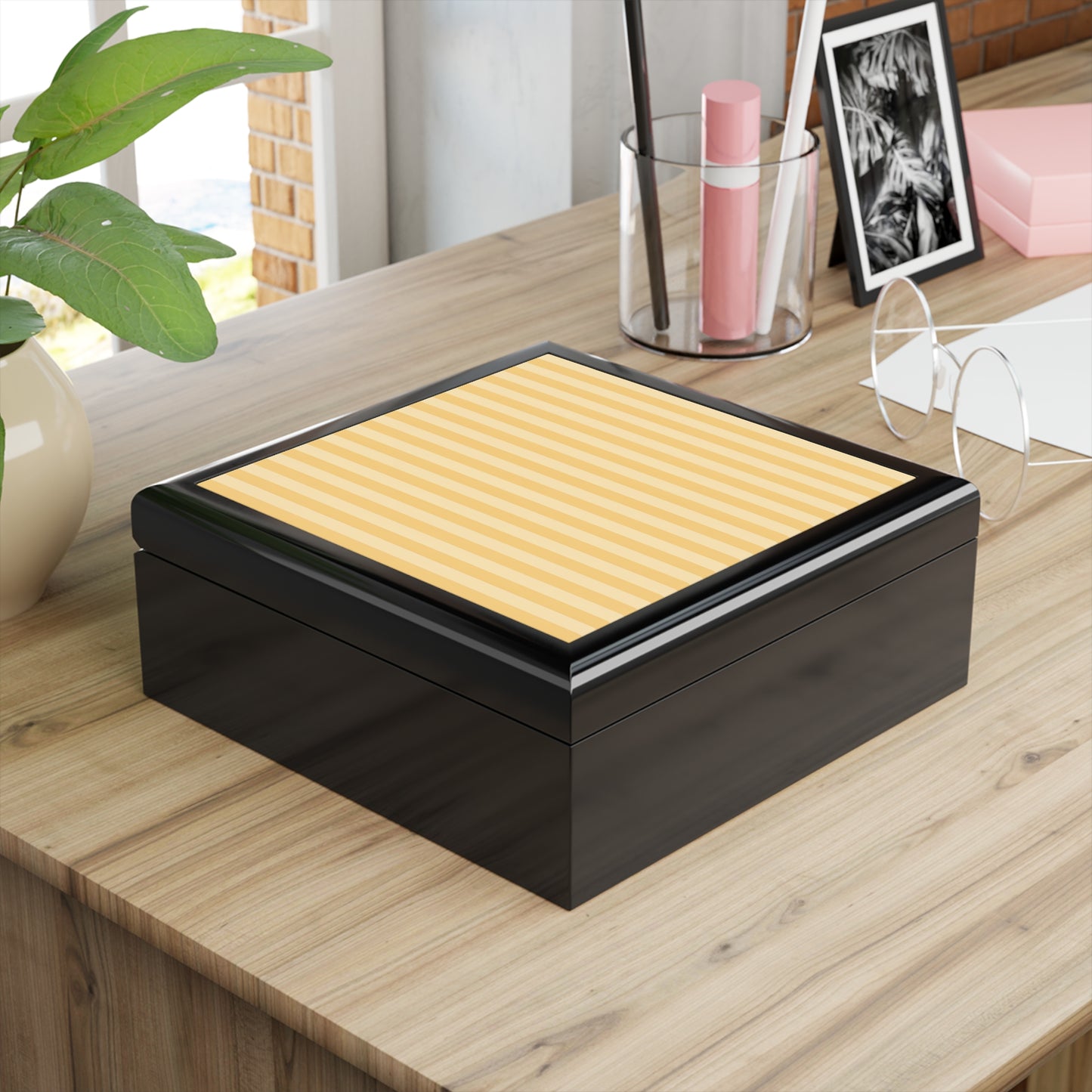 Buttercup Stripe Jewelry Box