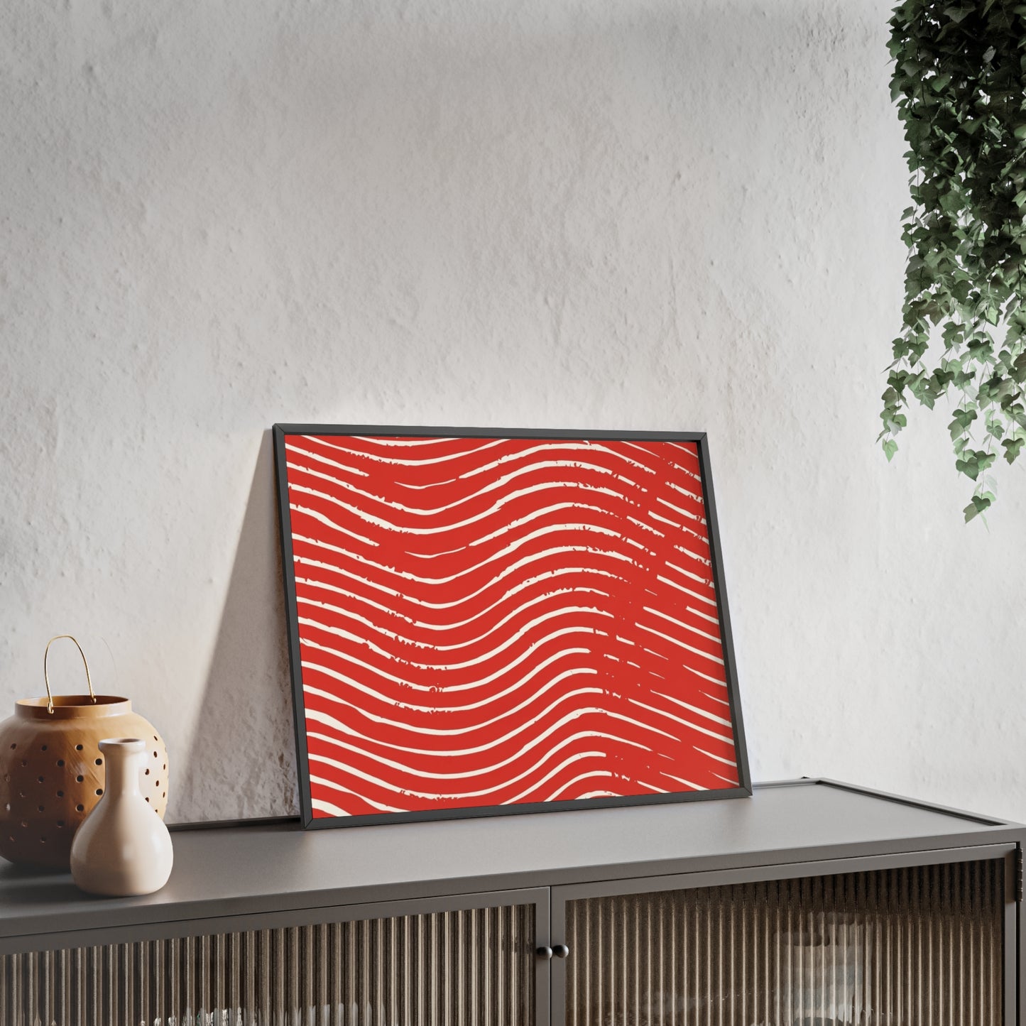 Scarlet Tide Wood Framed Posters