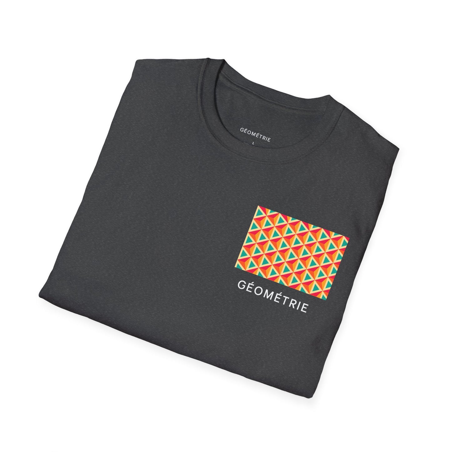 Geometric Pattern Unisex Softstyle T-Shirt, Casual Tee, Gift for Him/Her, Summer Wear, Trendy Streetwear, Cool Graphic Tee