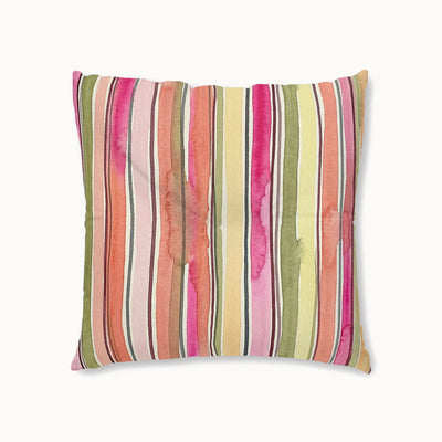 Summer Stripe Square Tufted Floor Pillow