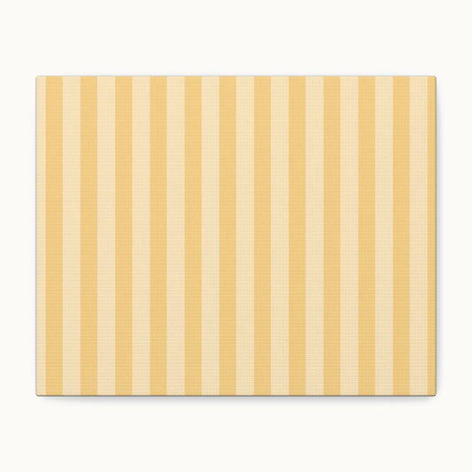 Buttercup Stripe Stretched Canvas Wall Art