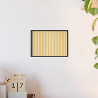 Buttercup Stripe Wood Framed Posters