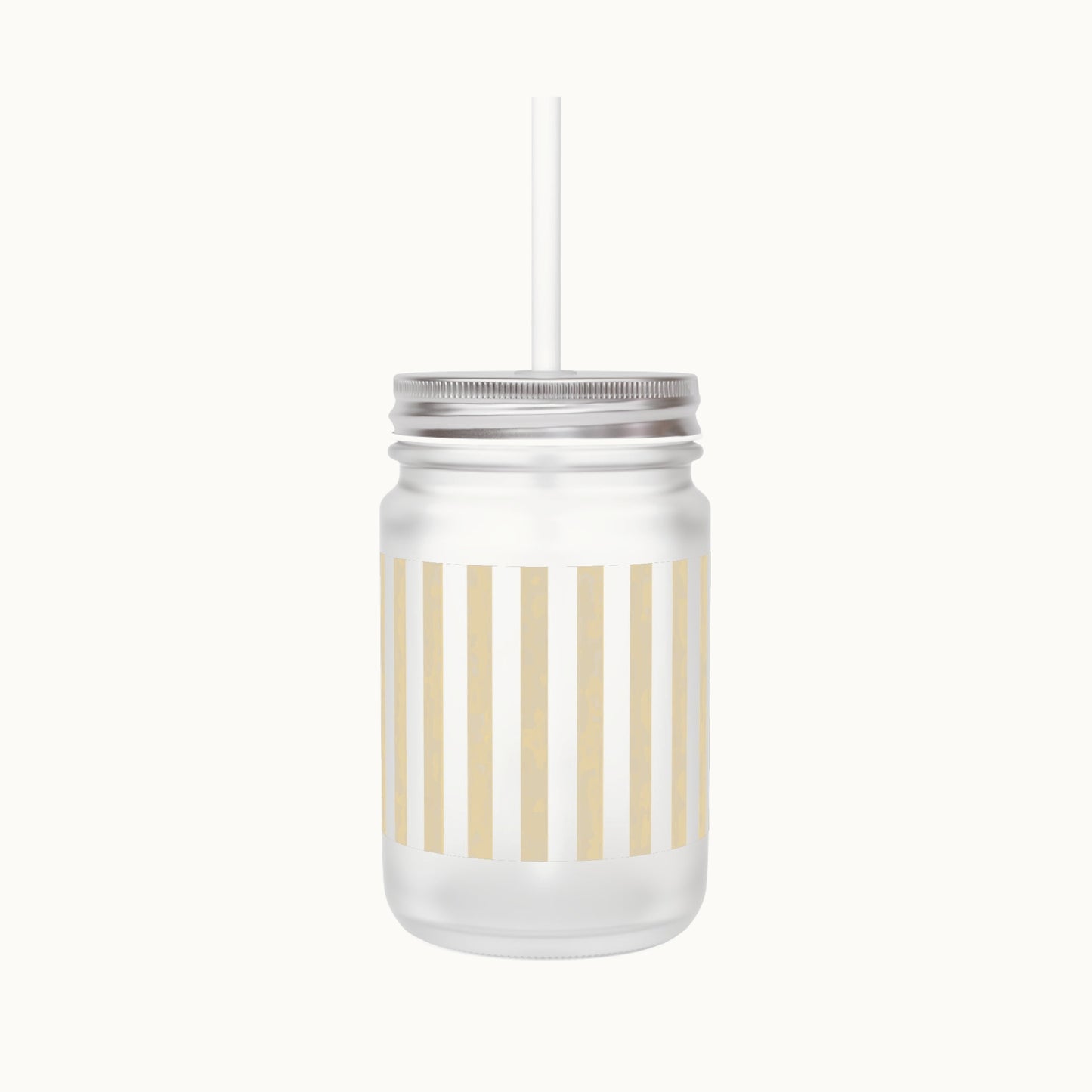 Buttercup Stripe Mason Jar Tumbler