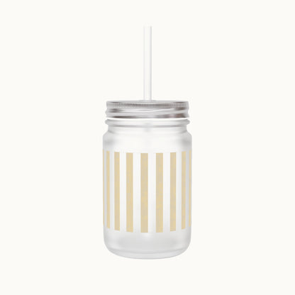 Buttercup Stripe Mason Jar Tumbler