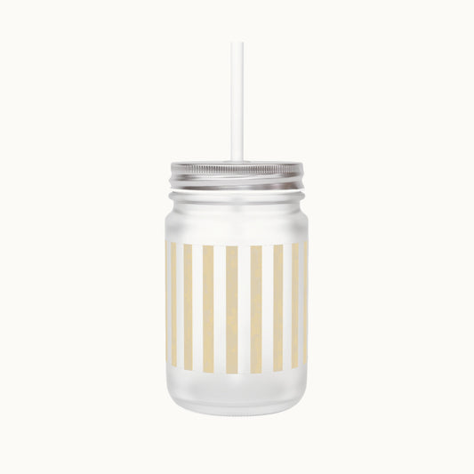 Buttercup Stripe Mason Jar Tumbler