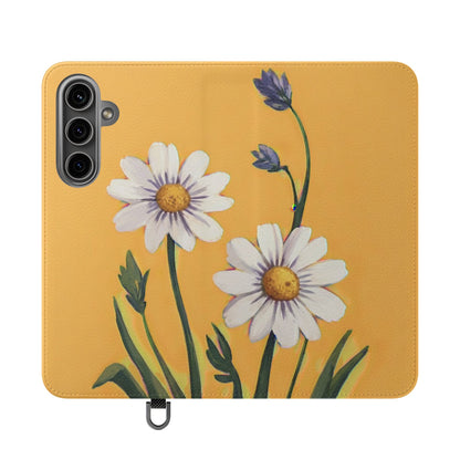 Spring Daisies Vegan Leather Flip Case