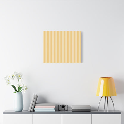 Buttercup Stripe Stretched Canvas Wall Art