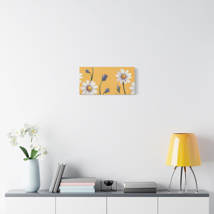 Spring Daisies Stretched Canvas Wall Art