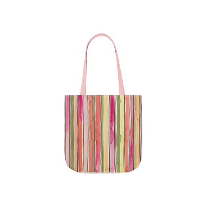 Summer Stripe Tote Bag with 5-Color Straps