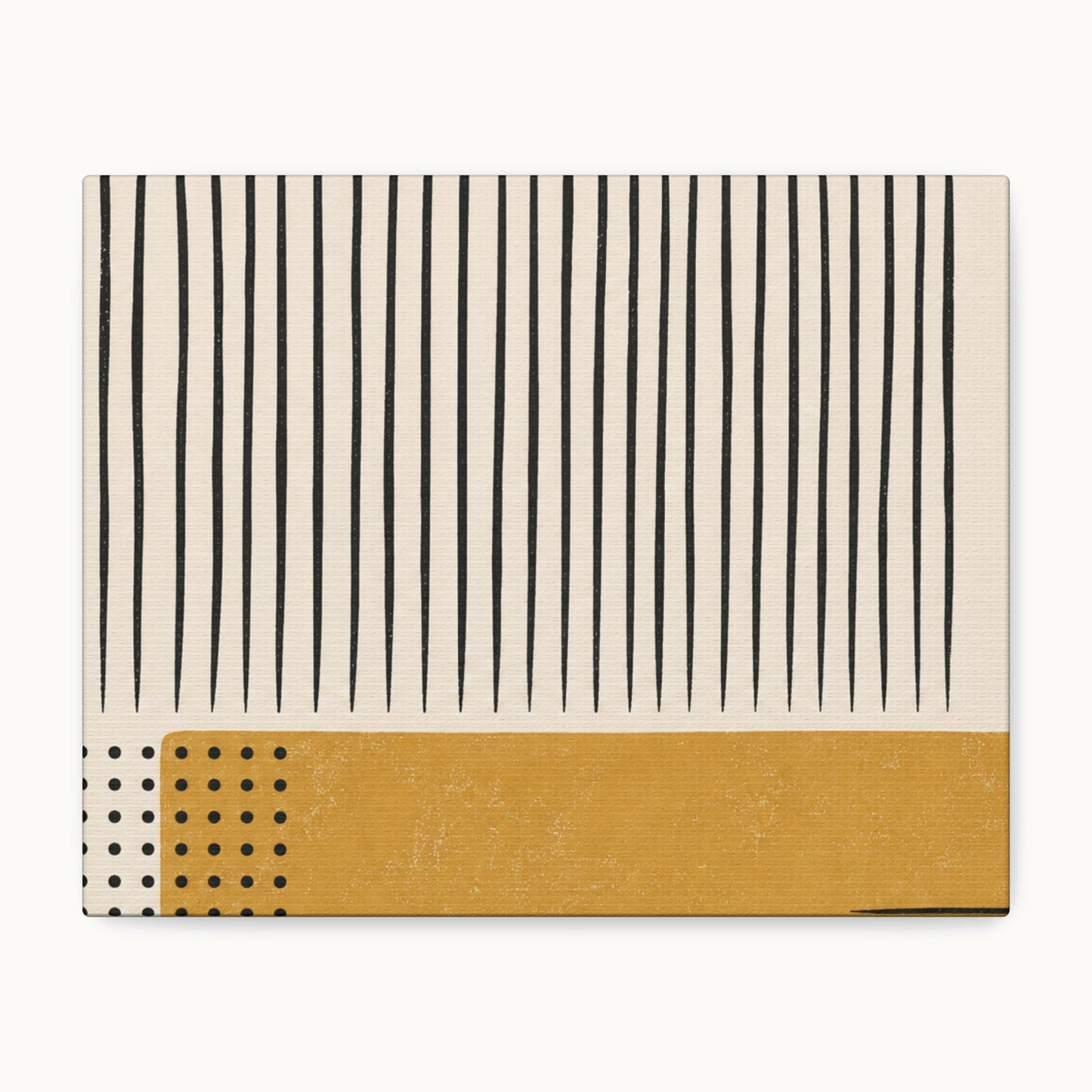 Ochre Cadence Stretched Canvas Wall Art
