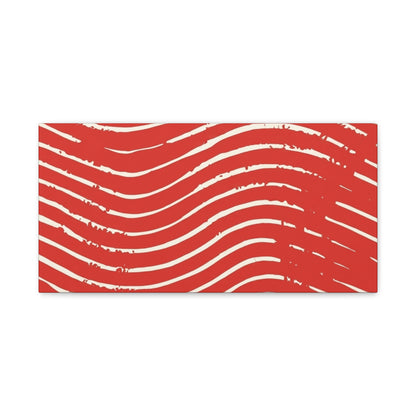 Scarlet Tide Stretched Canvas Wall Art